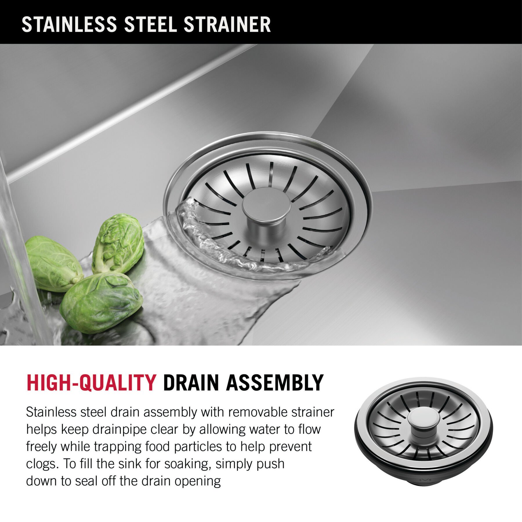 33&rdquo; Stainless Steel Workstation Kitchen Sink Drop-In Undermount Single Bowl with WorkFlow&trade; Ledge and Accessories